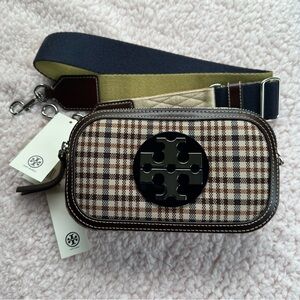 Tory Burch Miller Plaid Mini Crossbody Bag